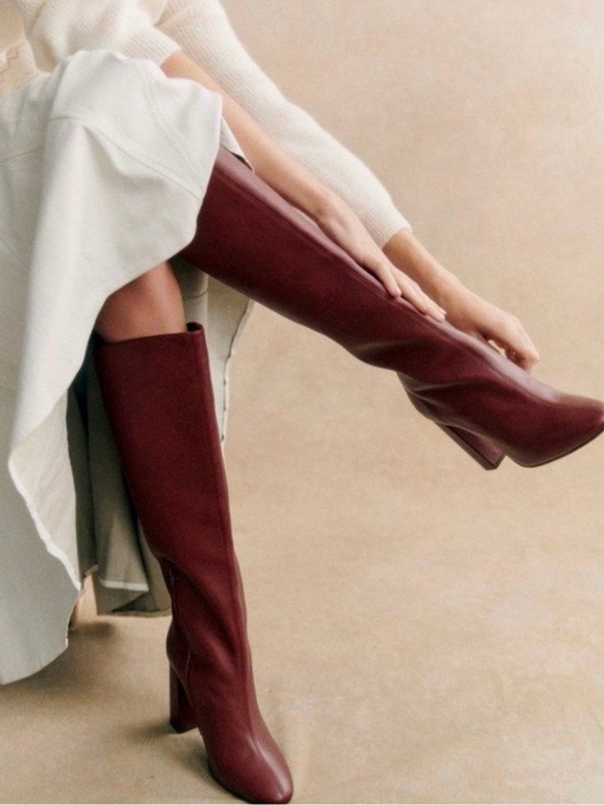 Sezane Shoes - Sezane amandine boots in burgundy